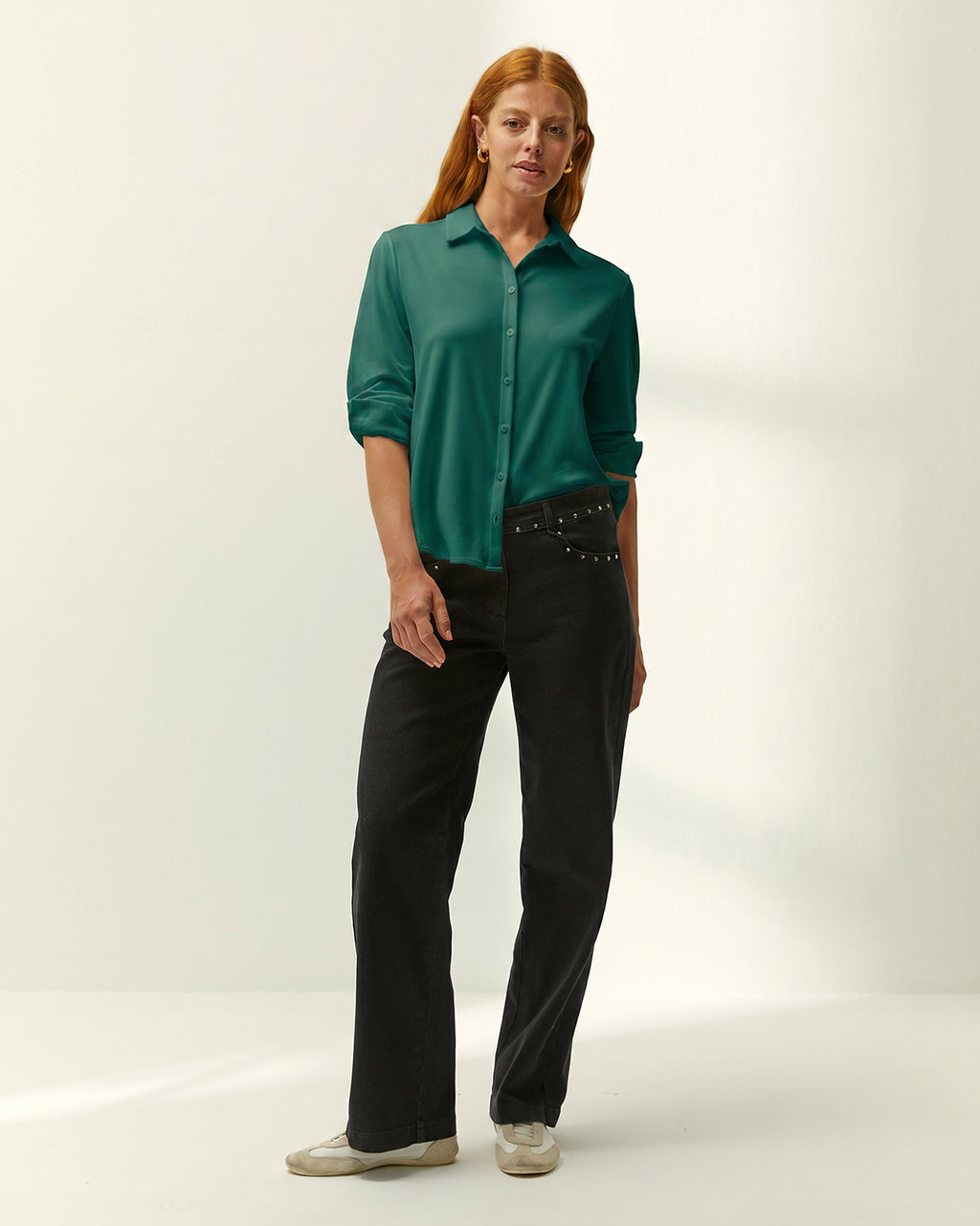 Camisa de mujer básica punto liso