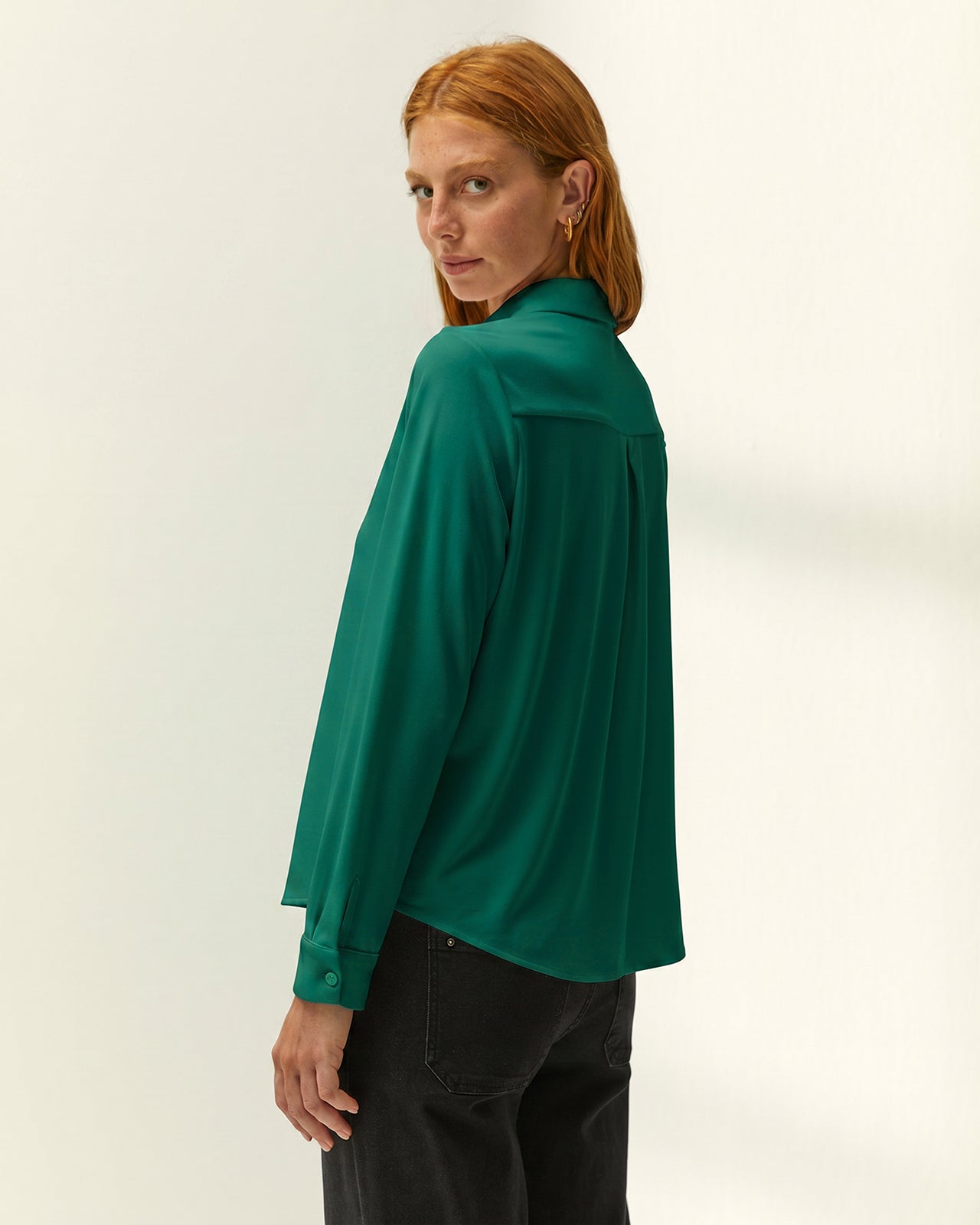 Camisa de mujer básica punto liso