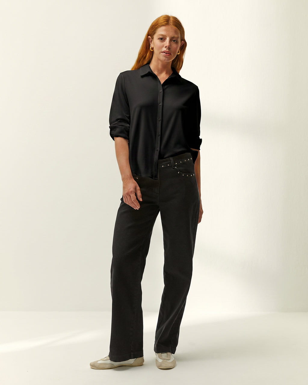 Camisa de mujer básica punto liso