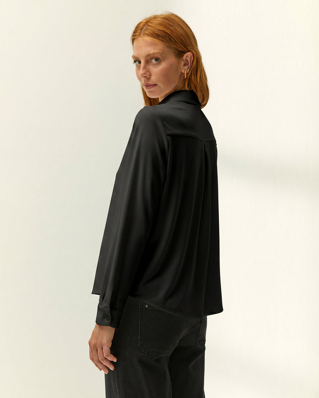Camisa de mujer básica punto liso