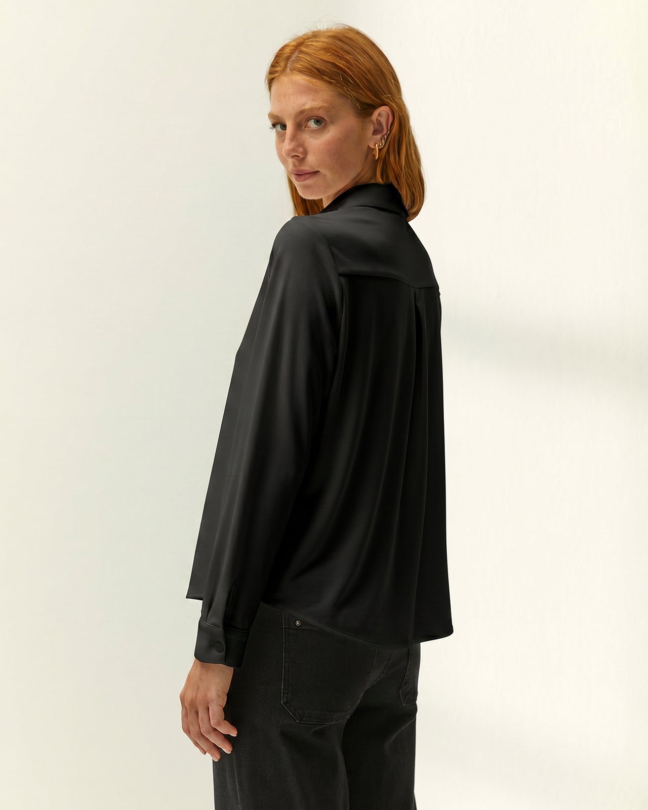 Camisa de mujer básica punto liso
