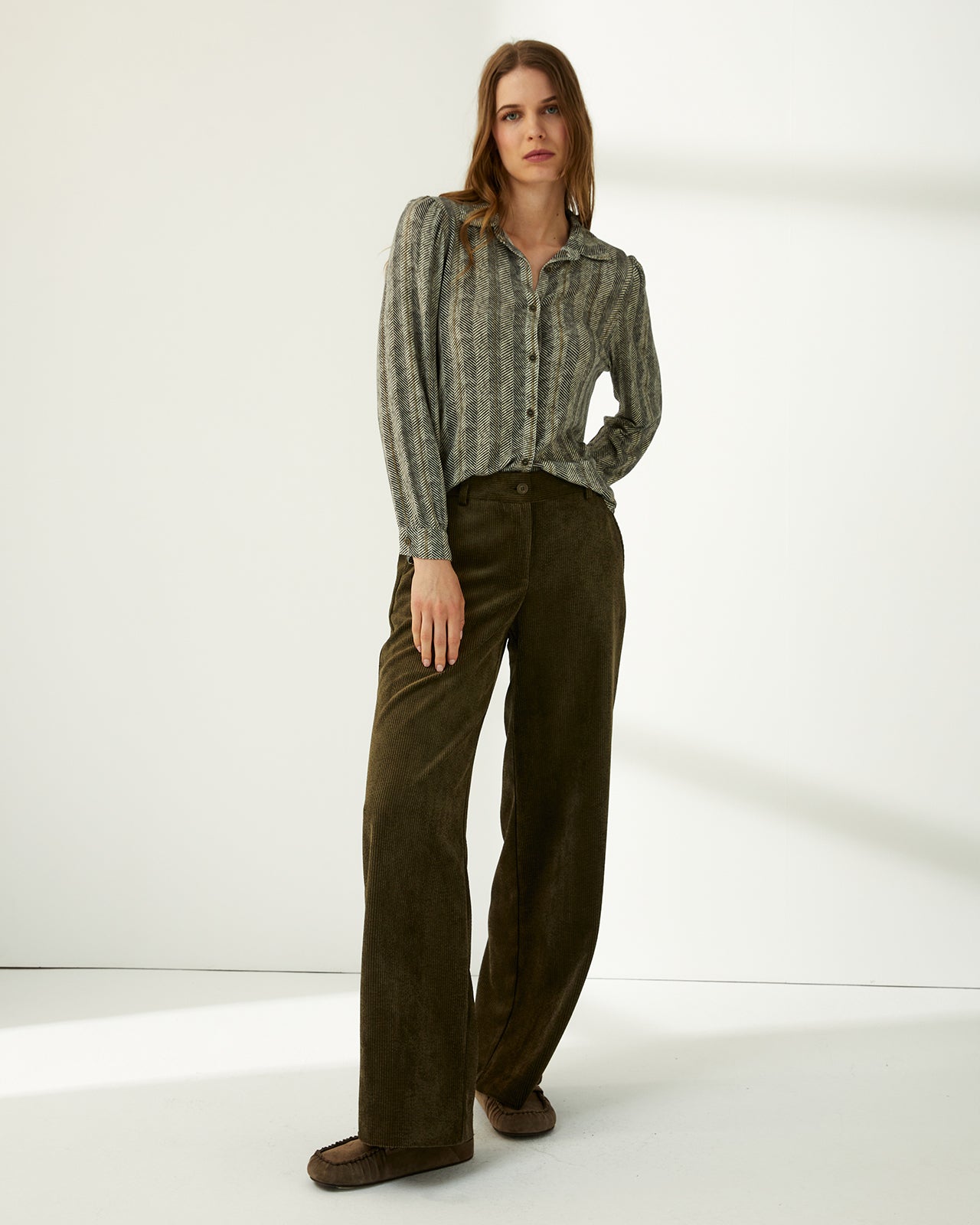 Camisa de mujer punto estampado