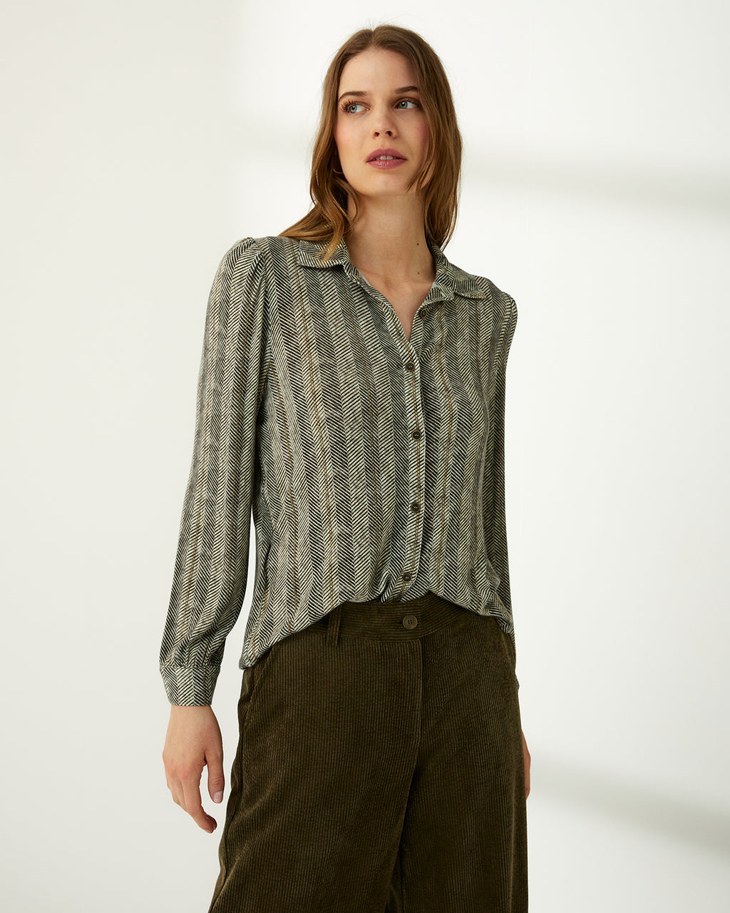 Camisa de mujer punto estampado