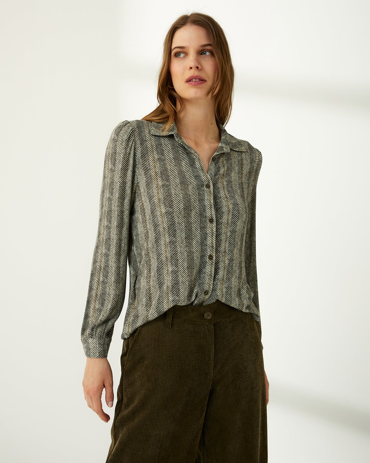 Camisa de mujer punto estampado