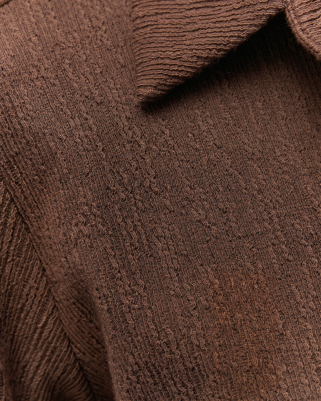 Camisa de mujer punto estructura cuello camisero