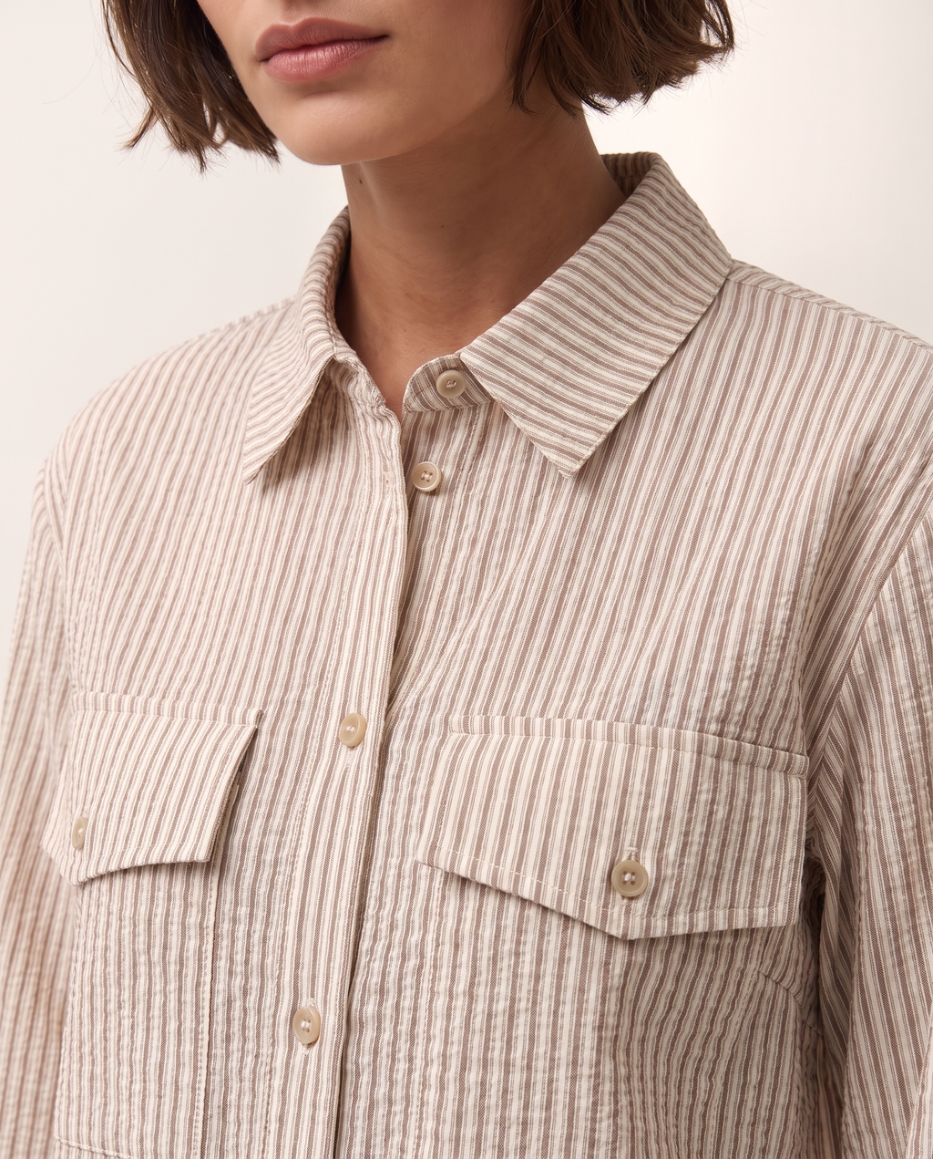 Camisa de mujer estampado rayas manga larga