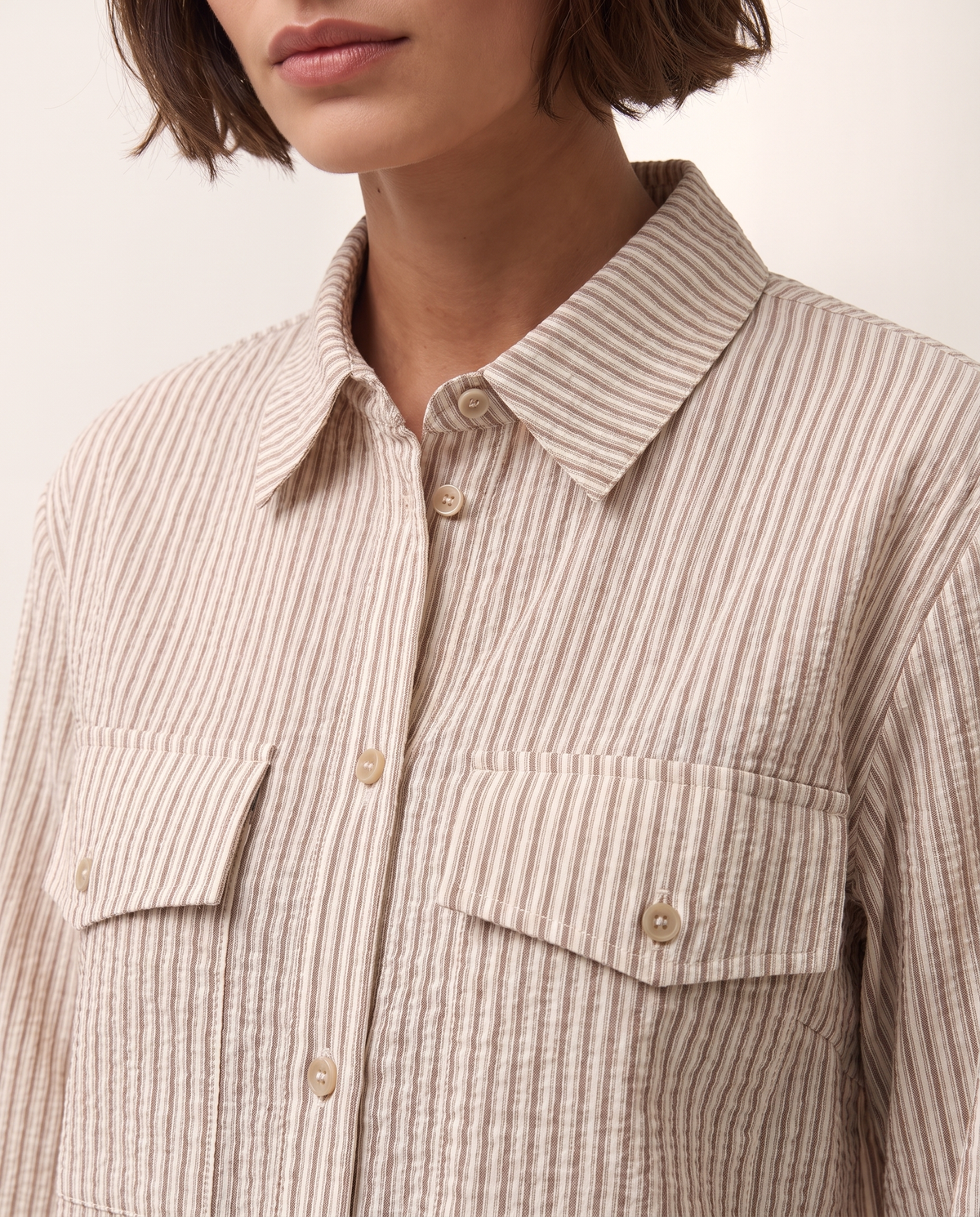 Camisa de mujer estampado rayas manga larga