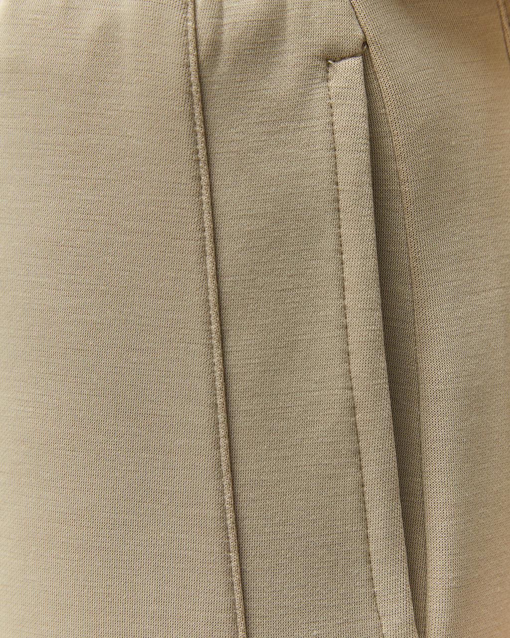 Pantalón recto de mujer punto liso cintura elástica