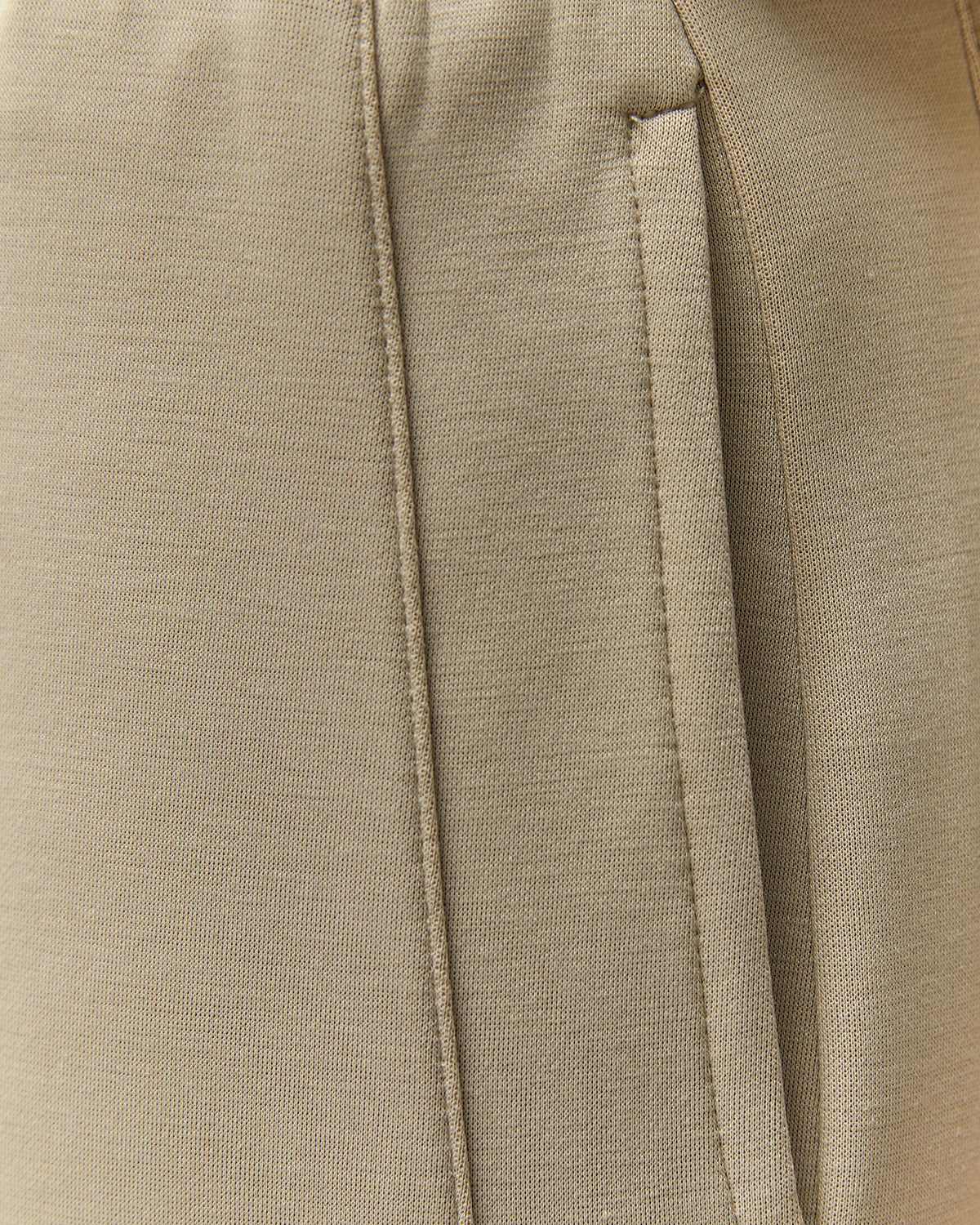 Pantalón recto de mujer punto liso cintura elástica