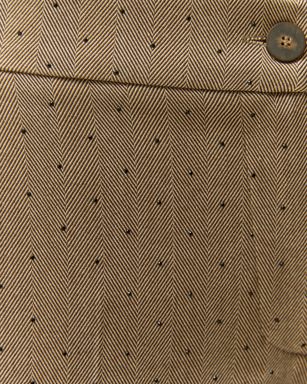 Pantalón tobillero de mujer tejido con strass