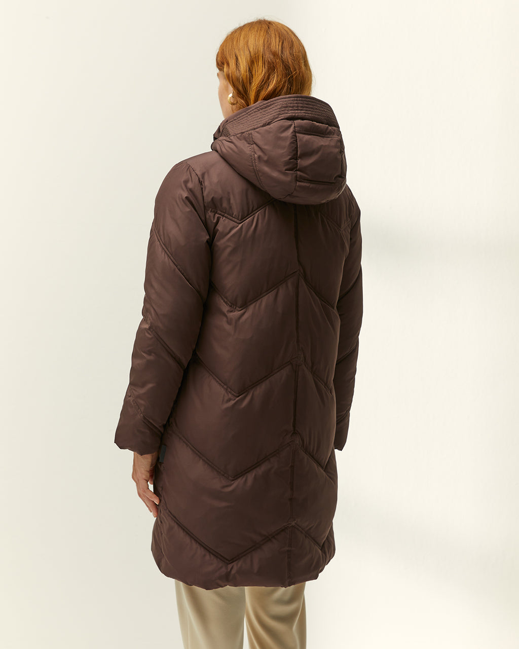 Parka larga de mujer acolchada capucha desmontable