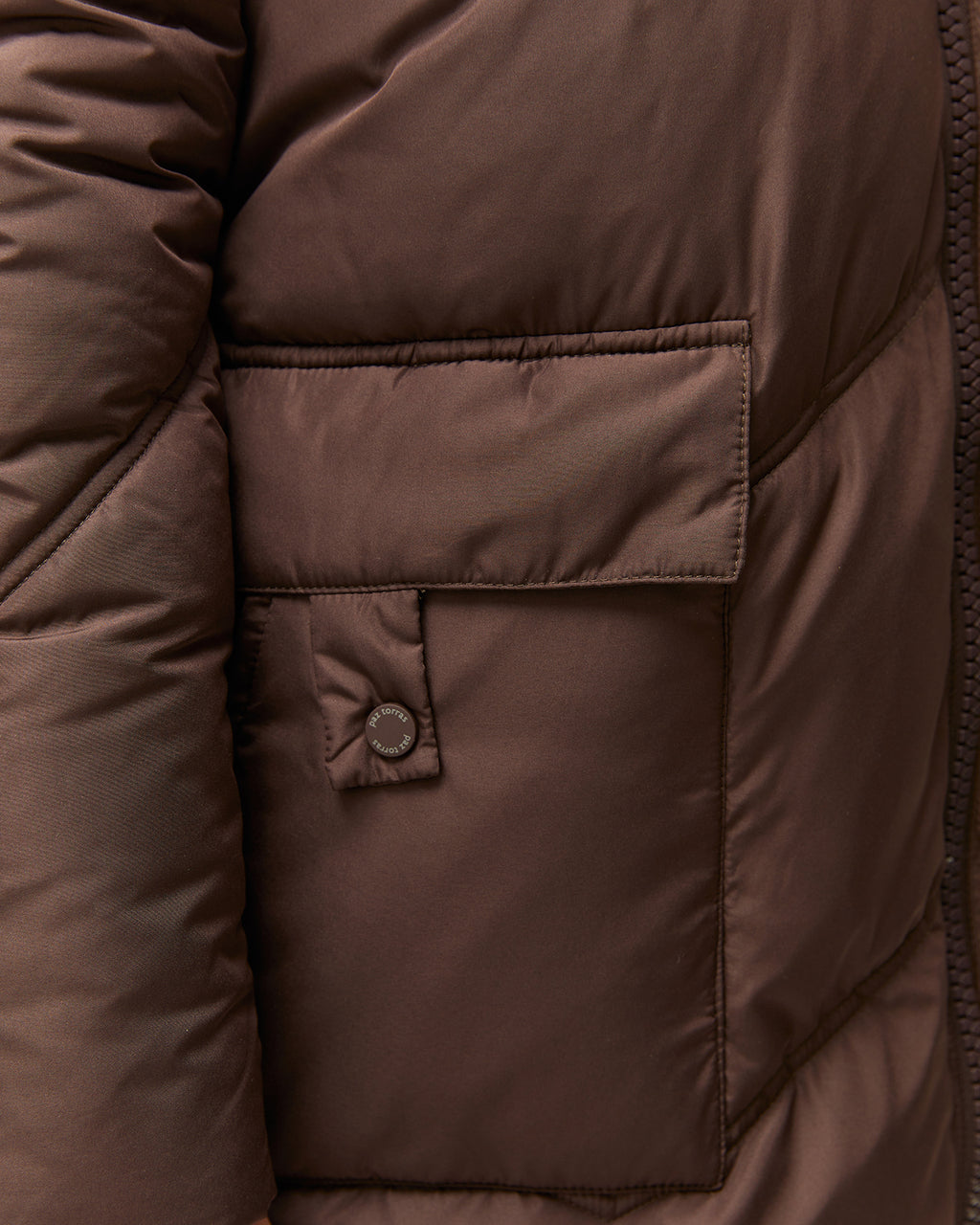 Parka larga de mujer acolchada capucha desmontable