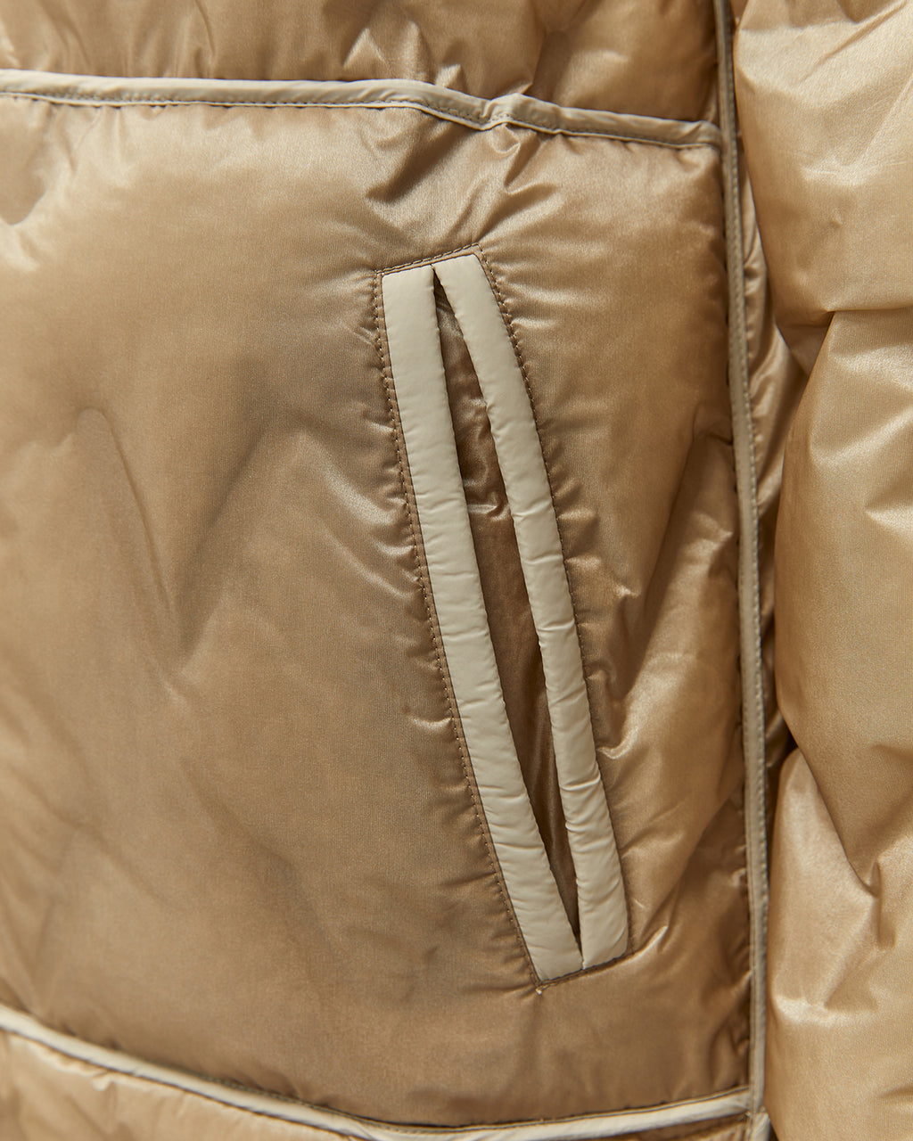 Parka de mujer acolchada cuello semialzado