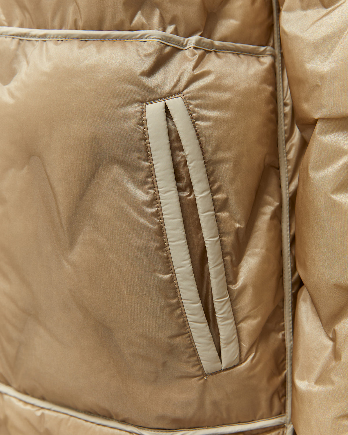 Parka de mujer acolchada cuello semialzado
