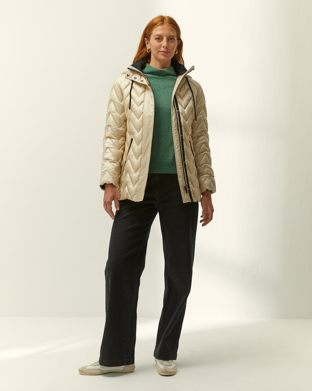 Parka de mujer acolchada capucha desmontable