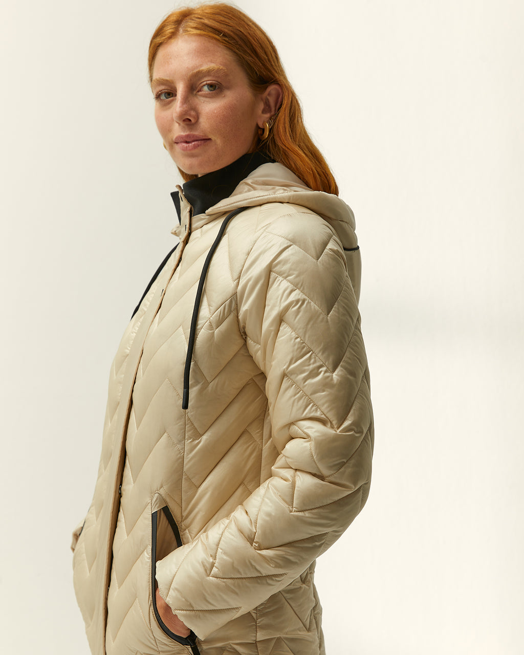 Parka de mujer acolchada capucha desmontable