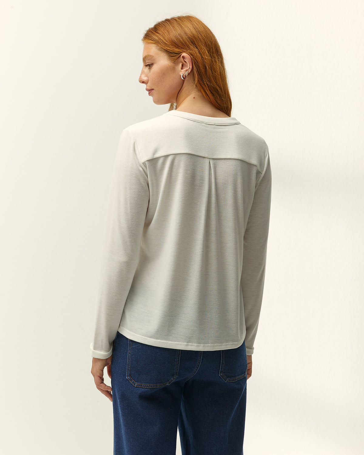 Camiseta de mujer cuello redondo manga larga