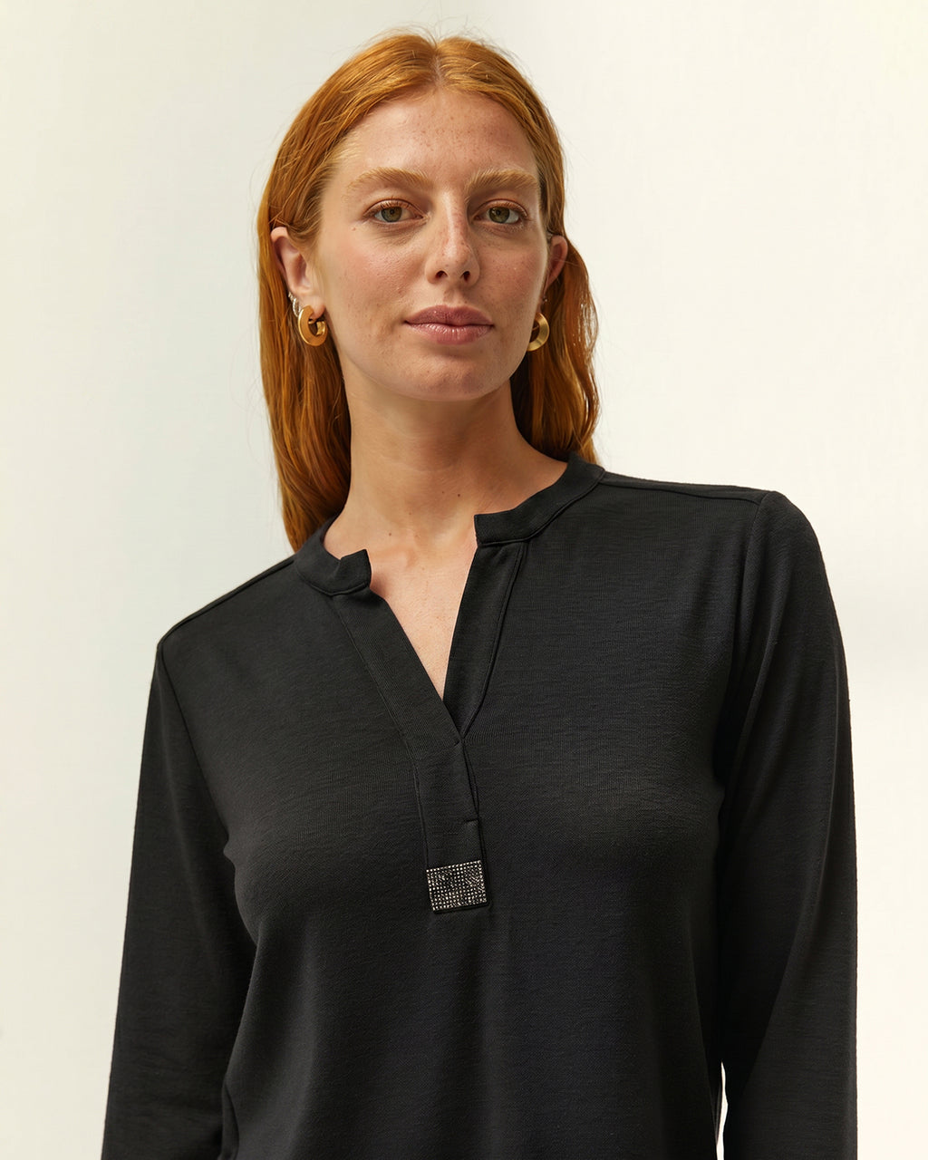 Camiseta de mujer cuello redondo manga larga