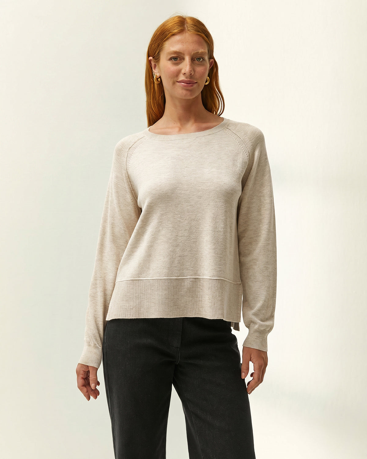Jersey de mujer punto fino escote barco