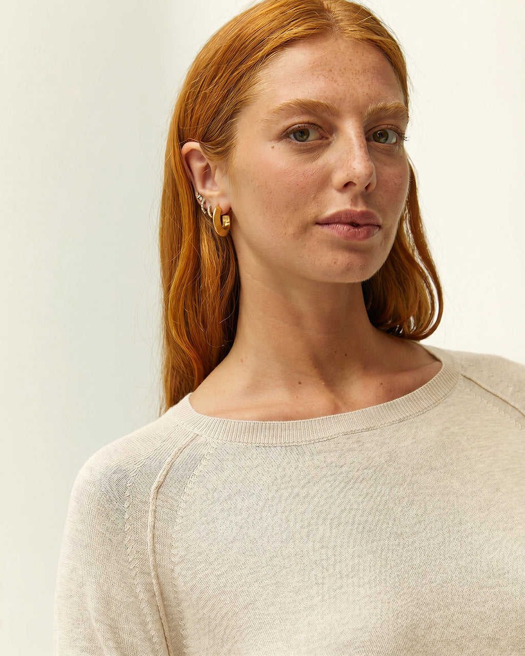 Jersey de mujer punto fino escote barco