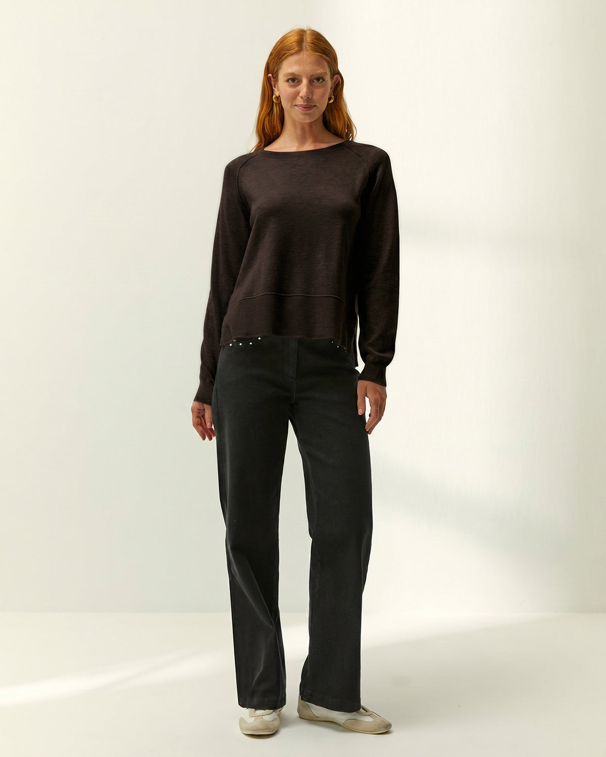 Jersey de mujer punto fino escote barco
