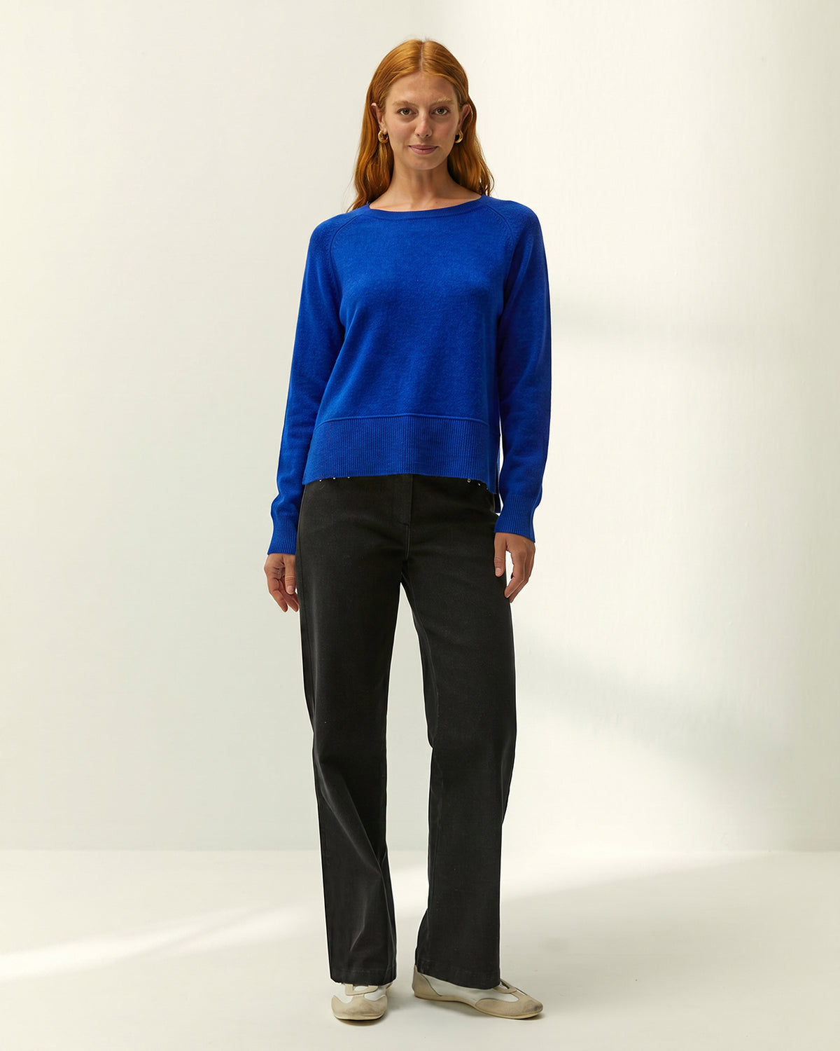 Jersey de mujer punto fino escote barco