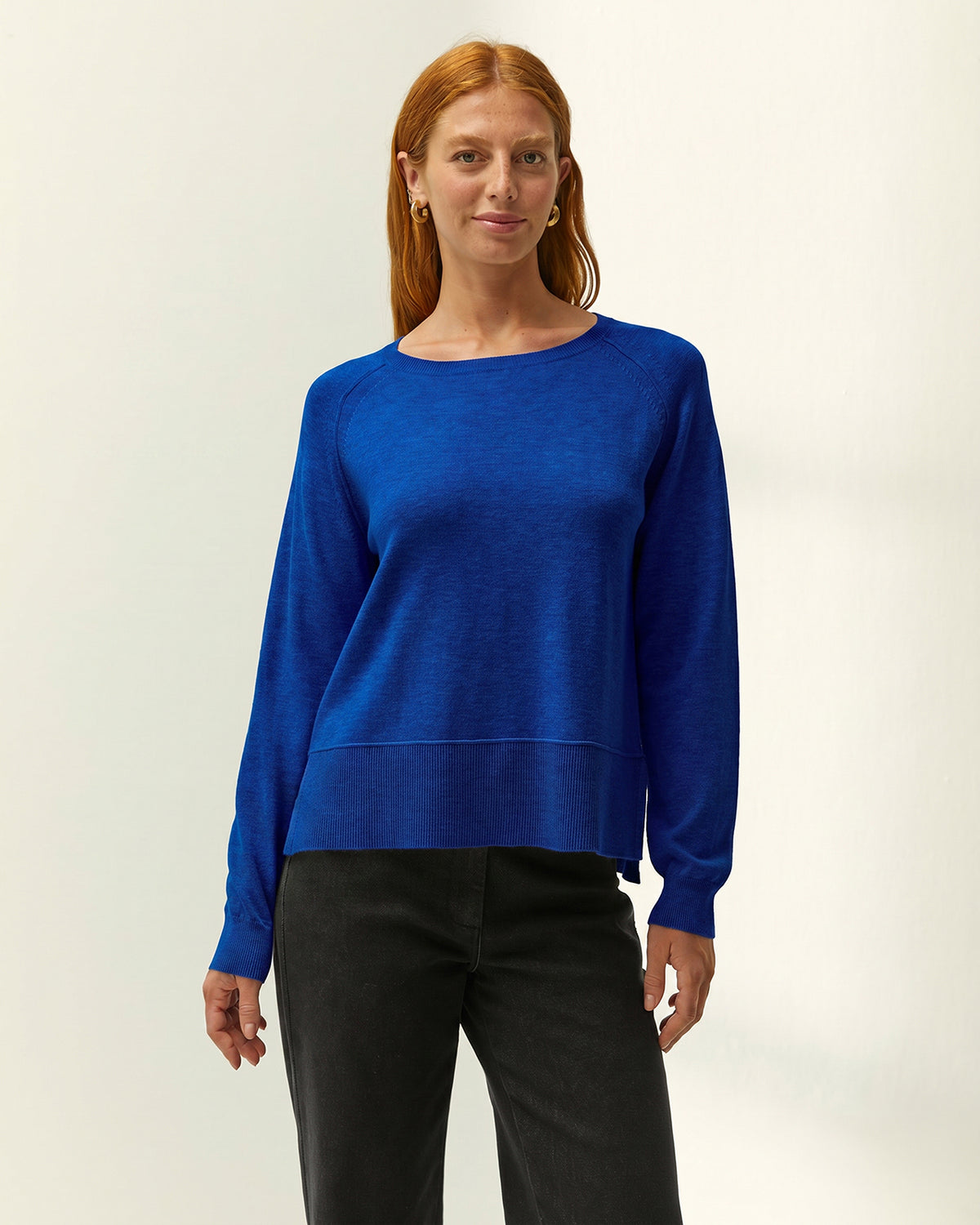 Jersey de mujer punto fino escote barco