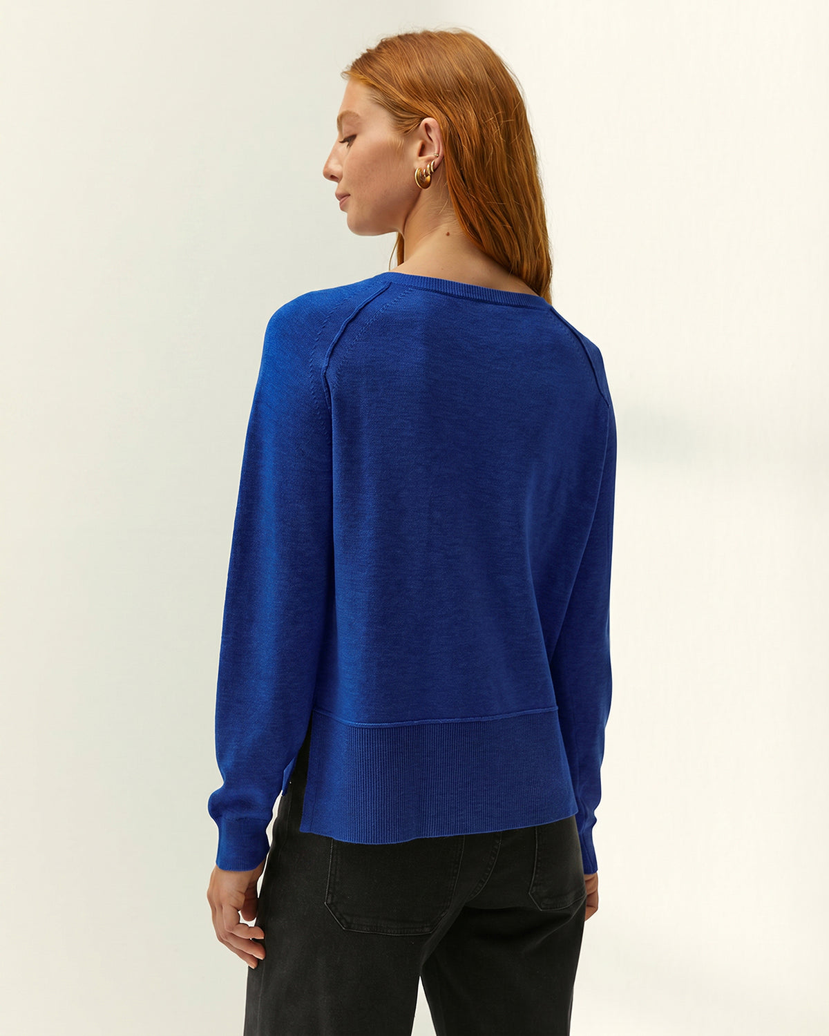 Jersey de mujer punto fino escote barco