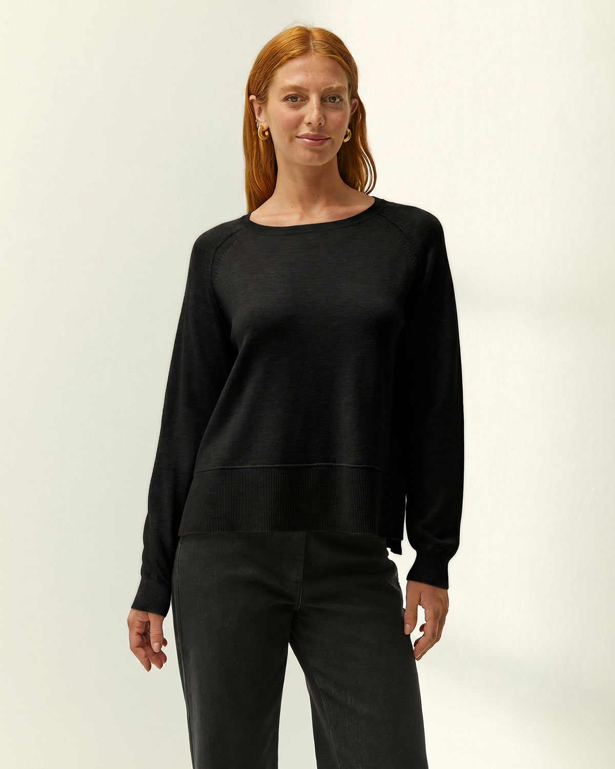 Jersey de mujer punto fino escote barco