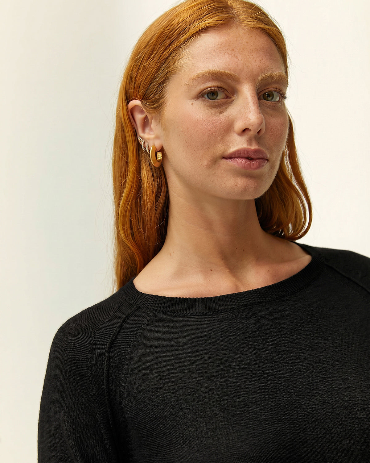 Jersey de mujer punto fino escote barco