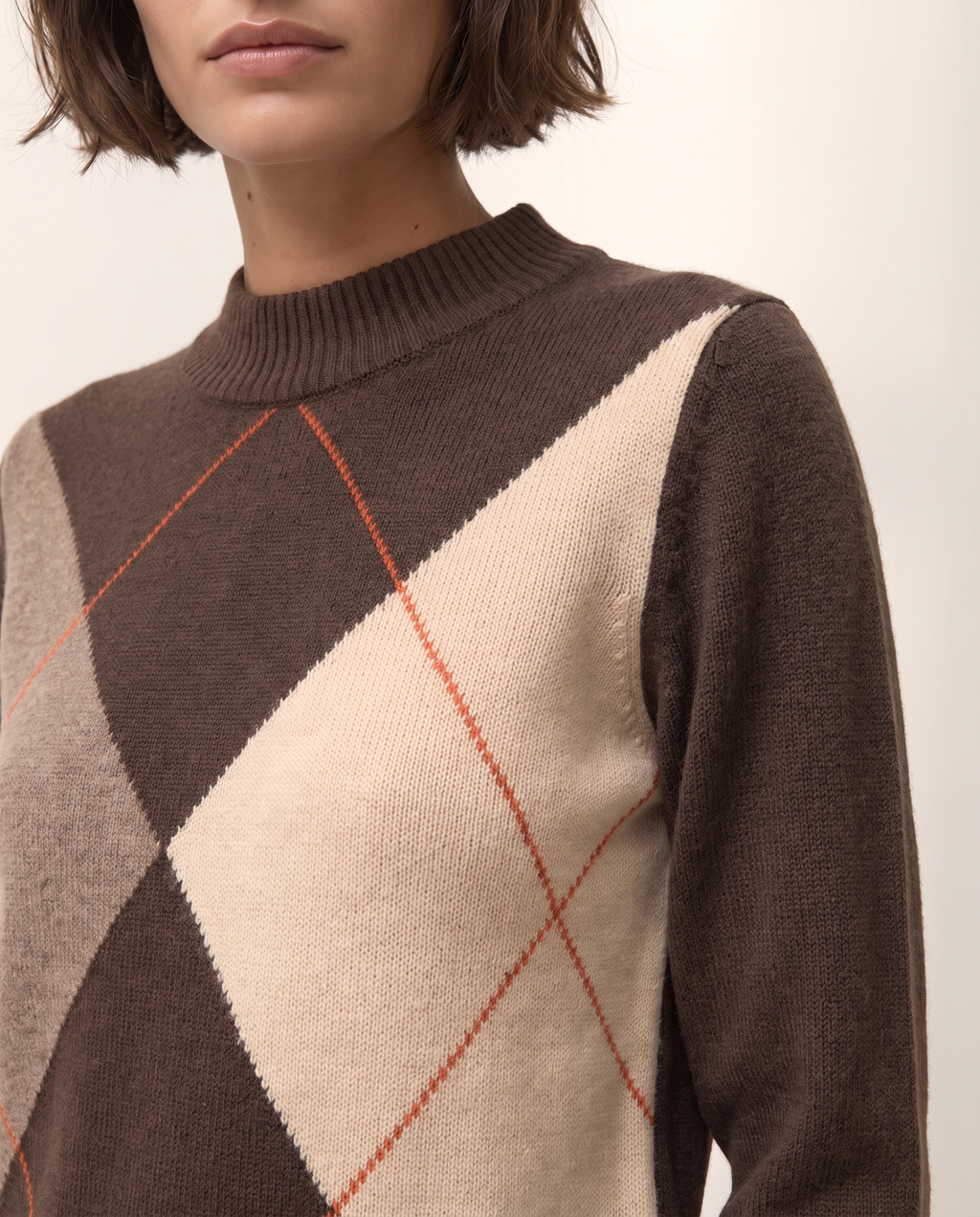 Jersey de mujer cuello perkins manga larga