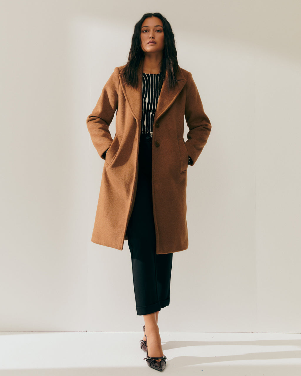 Abrigo largo de mujer