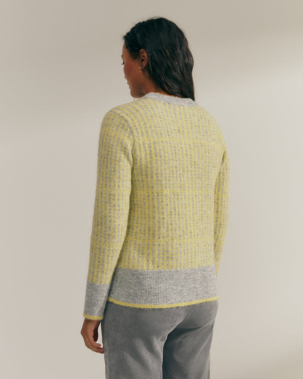 Jersey de mujer punto fantasía cuello redondo