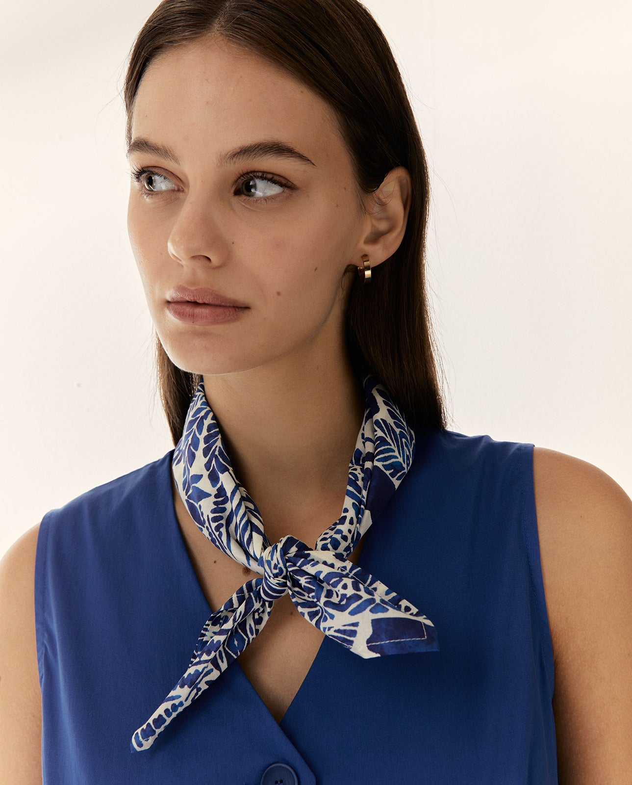 Bandana de algodón estampado flores