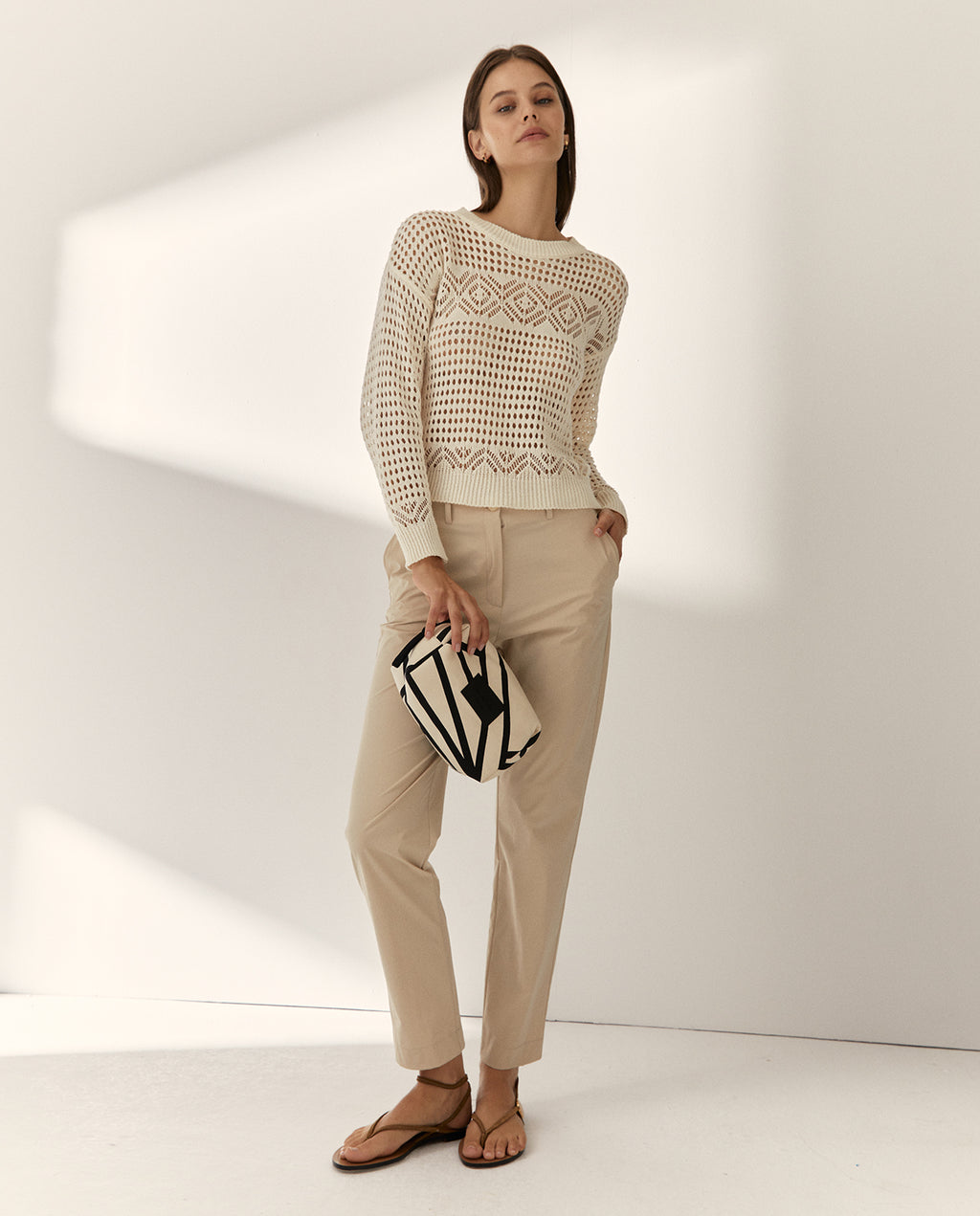 Neceser de Paz Torras, estampado geométrico