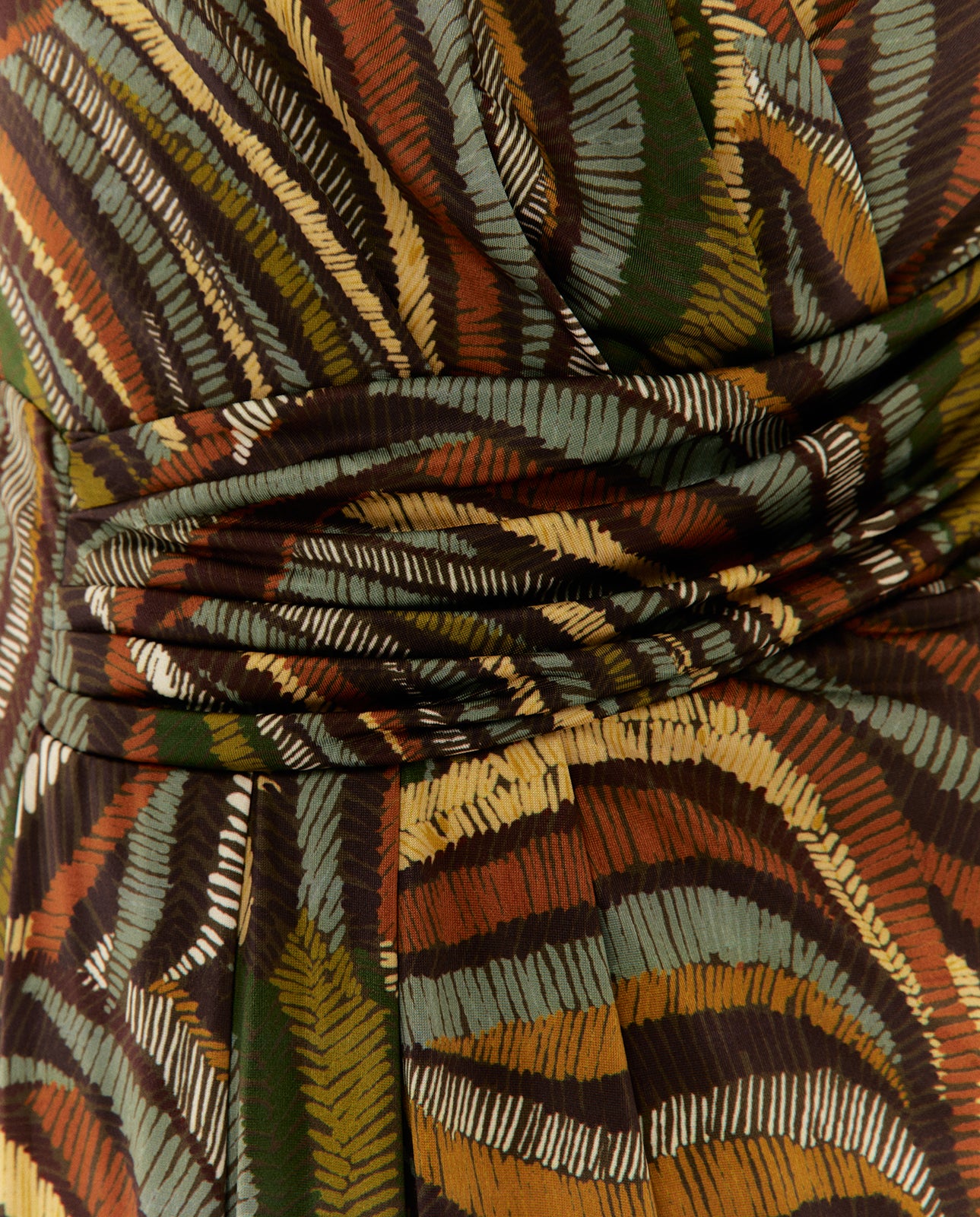 Mono de mujer punto estampado cuello pico sin mangas