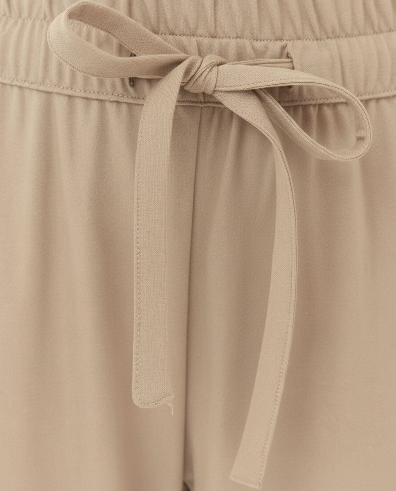 Pantalón recto de mujer punto liso cintura elástica