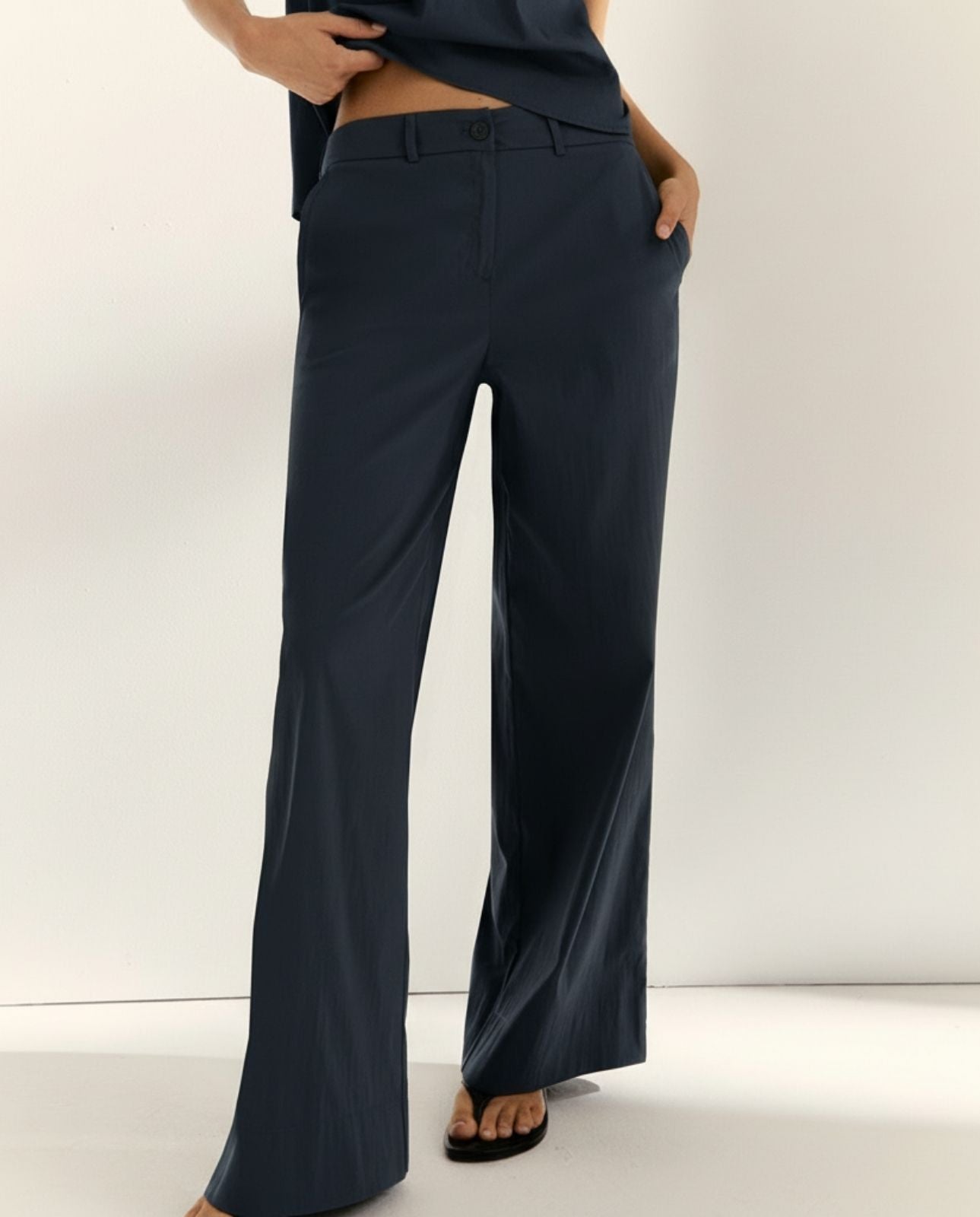 Pantalón ancho de mujer cintura elástica