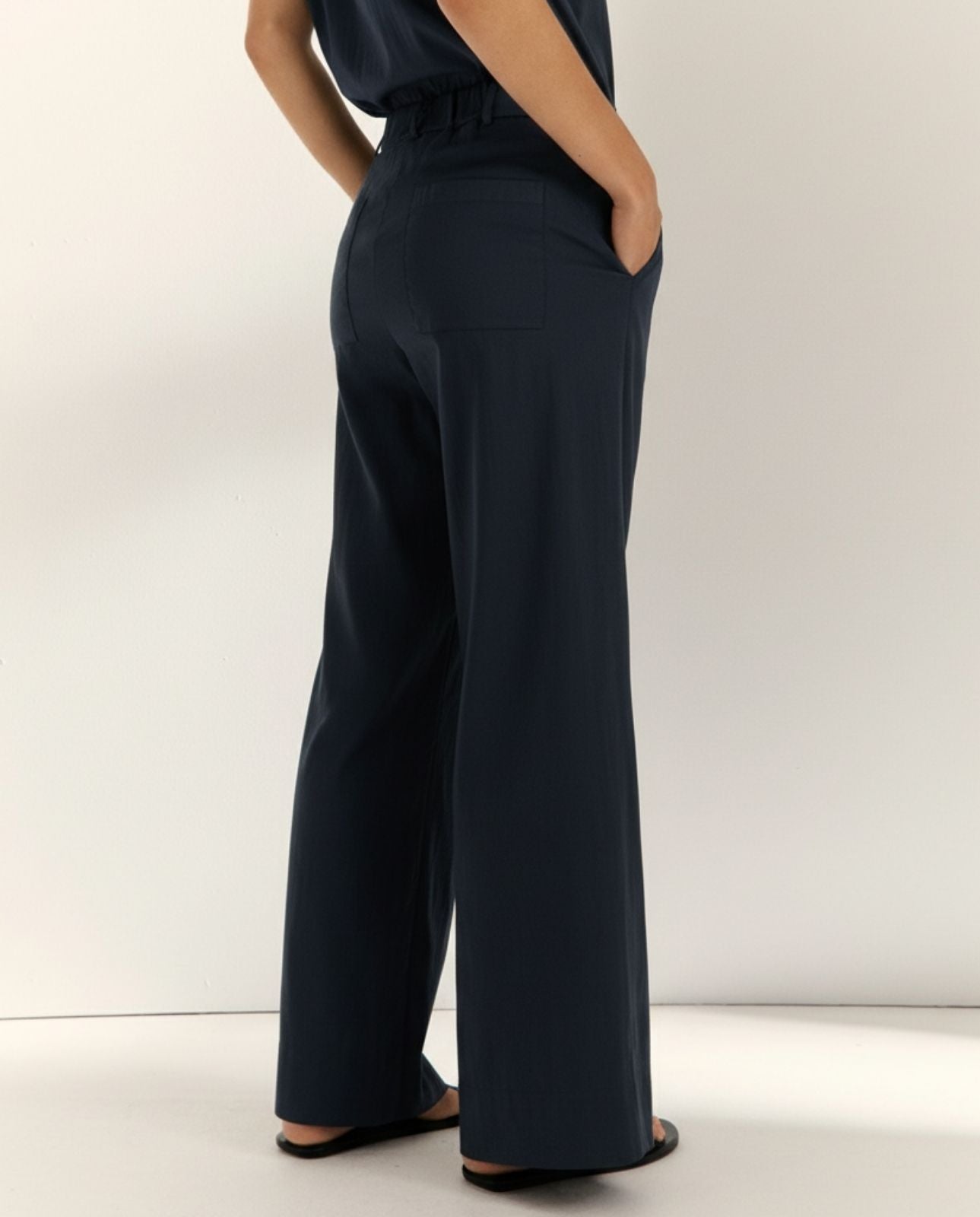 Pantalón ancho de mujer cintura elástica