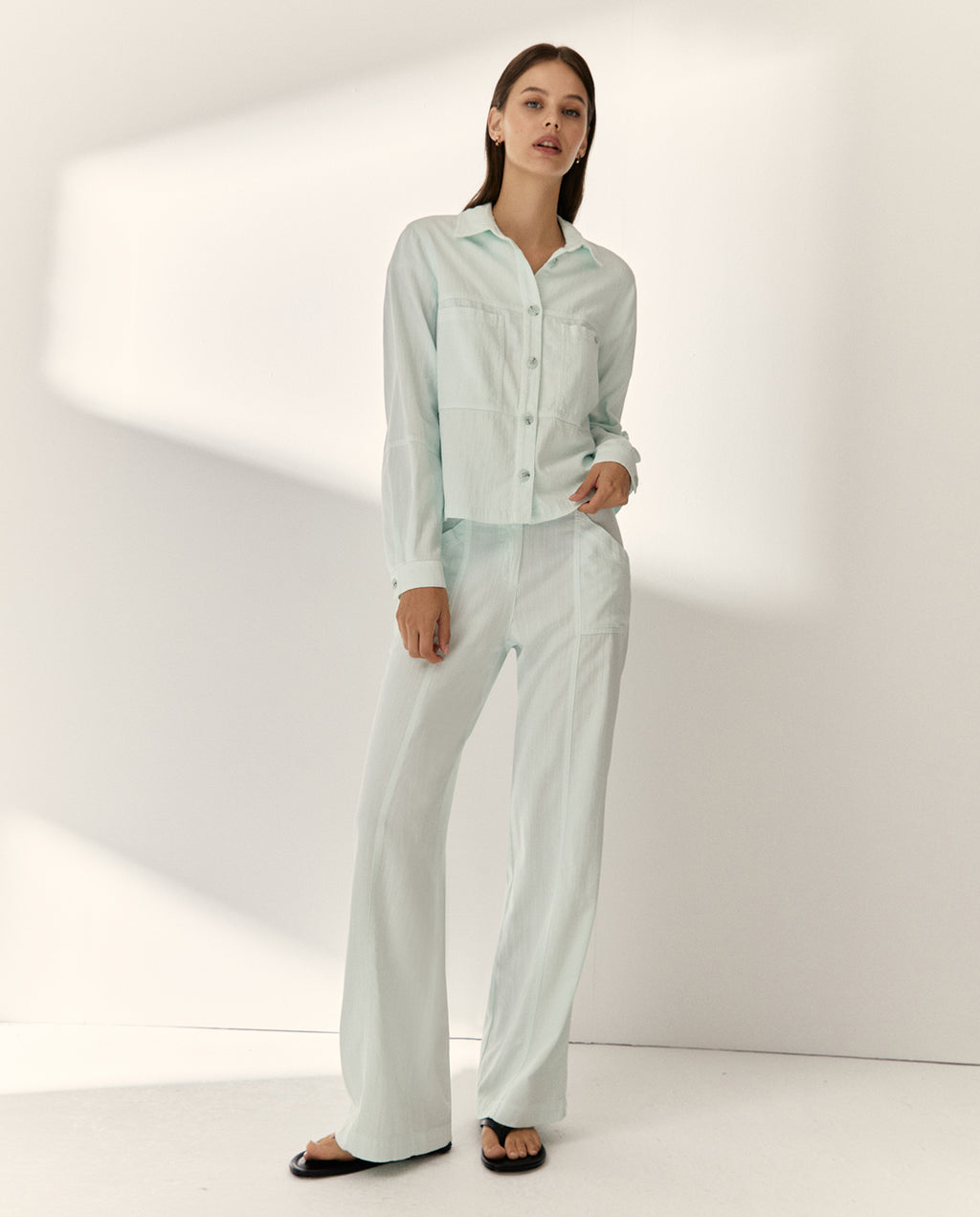 Pantalón ancho de mujer cintura elástica