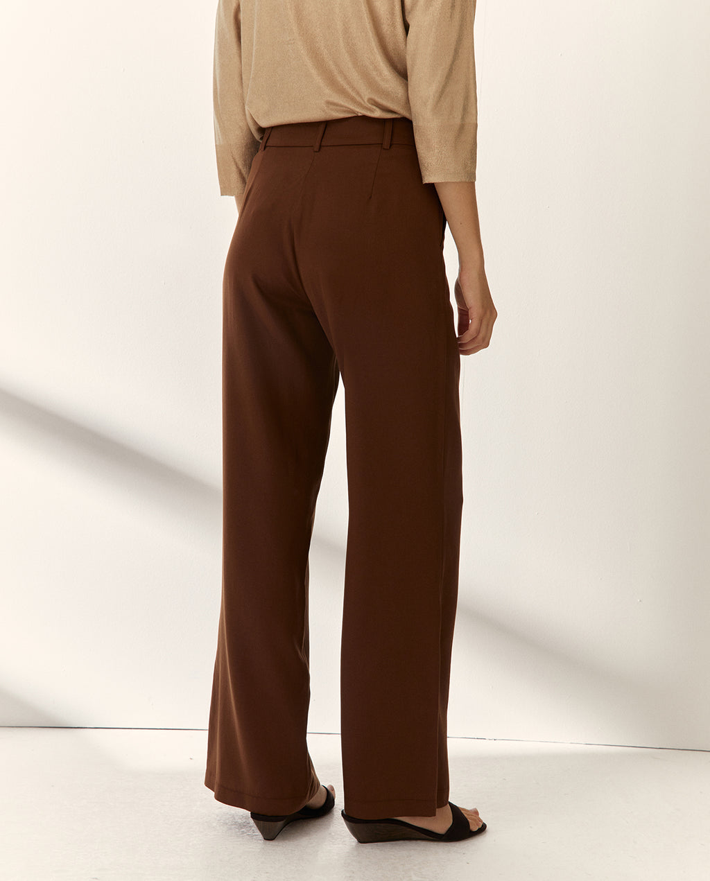 Pantalón ancho de mujer tiro alto