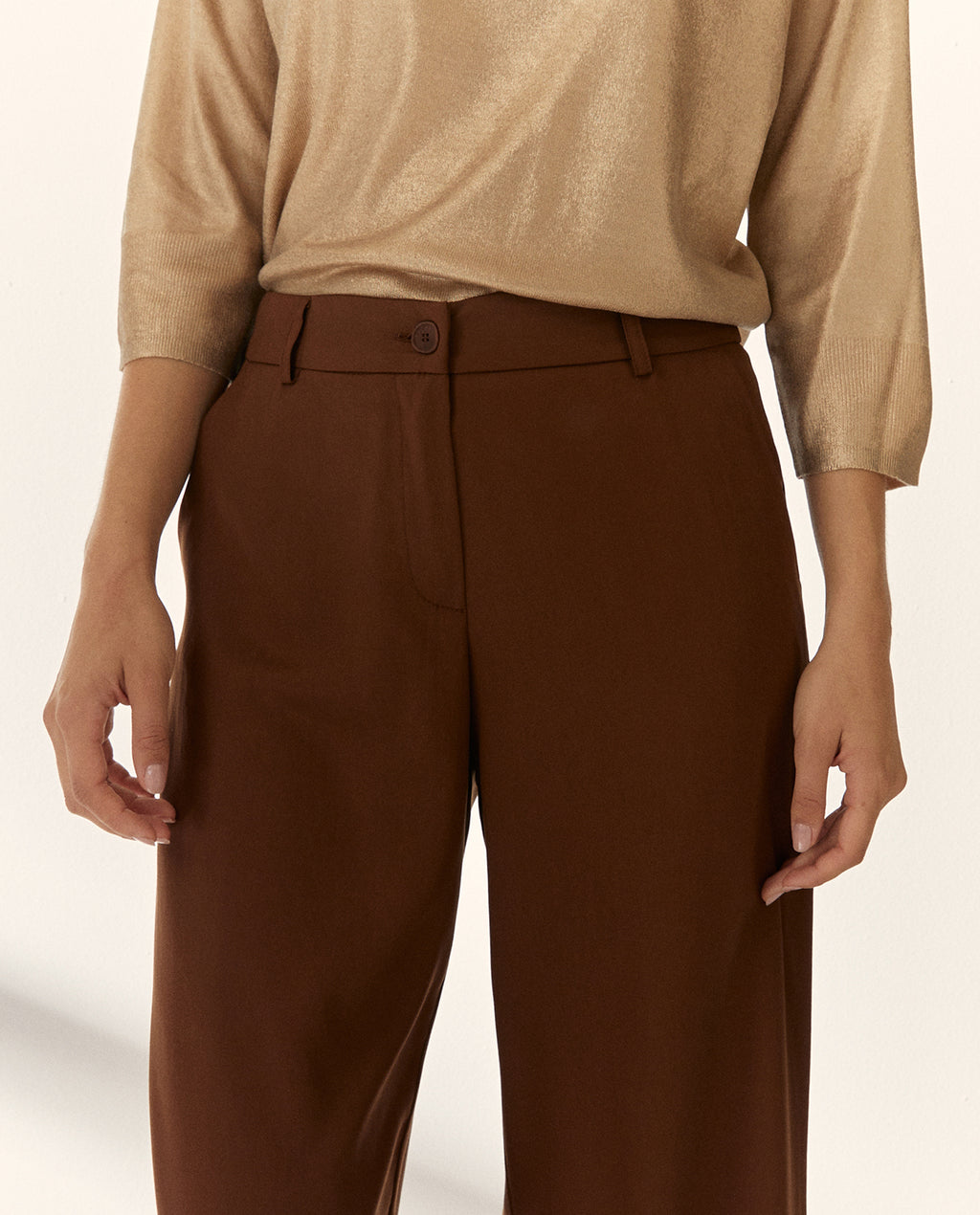 Pantalón ancho de mujer tiro alto