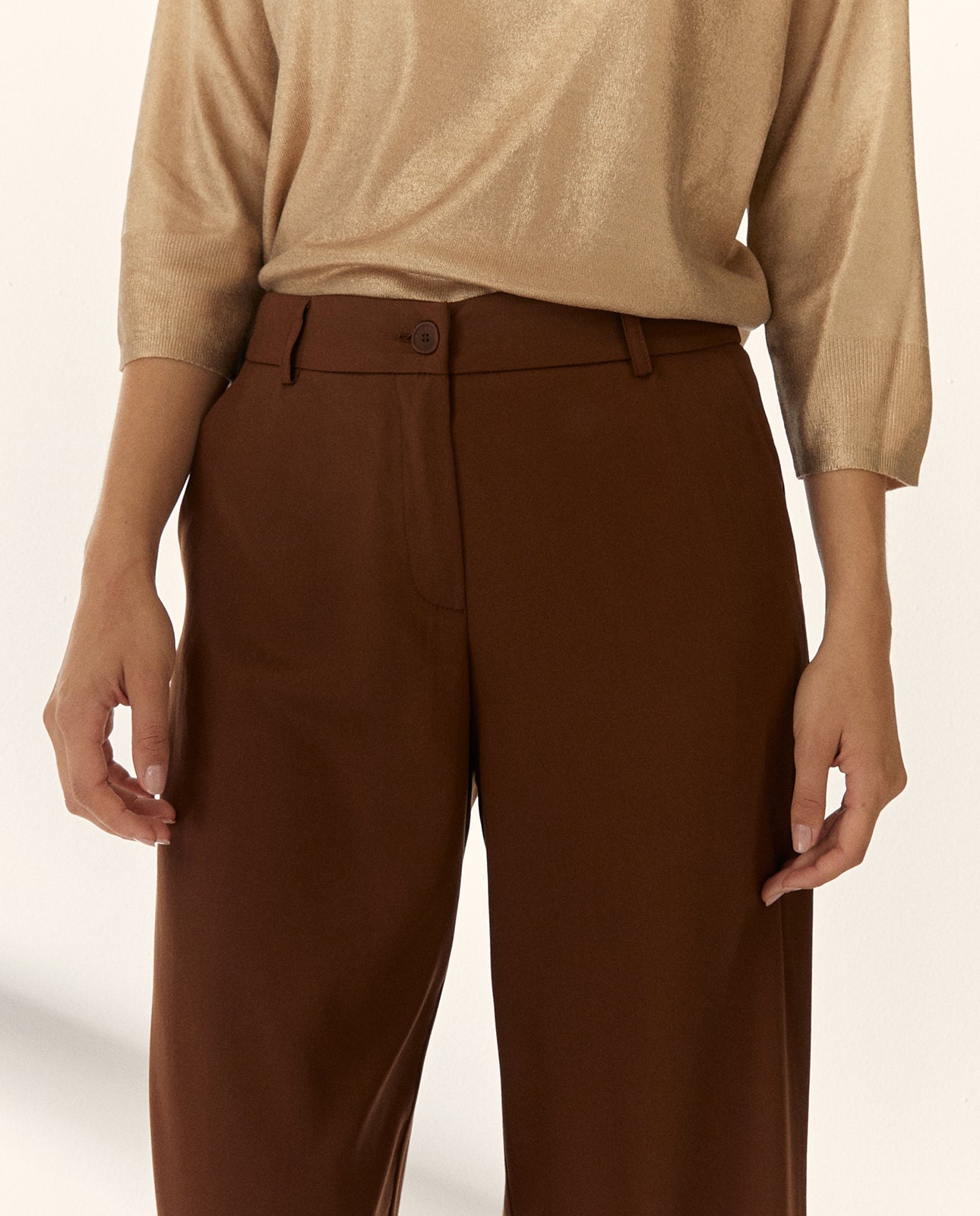 Pantalón ancho de mujer tiro alto