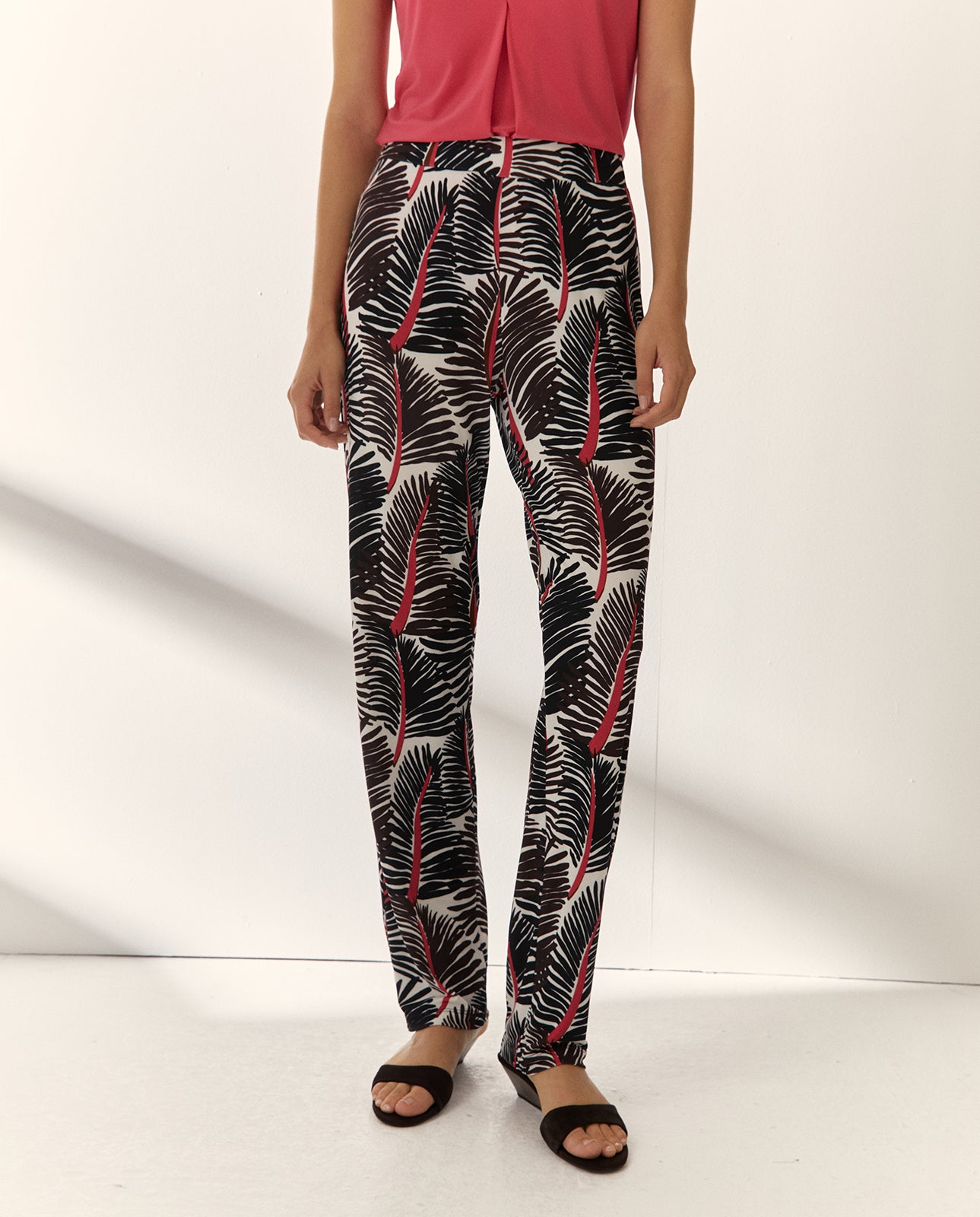 Pantalón de mujer en punto estampado