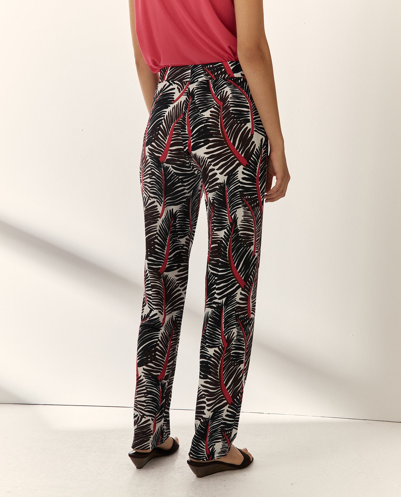 Pantalón de mujer en punto estampado