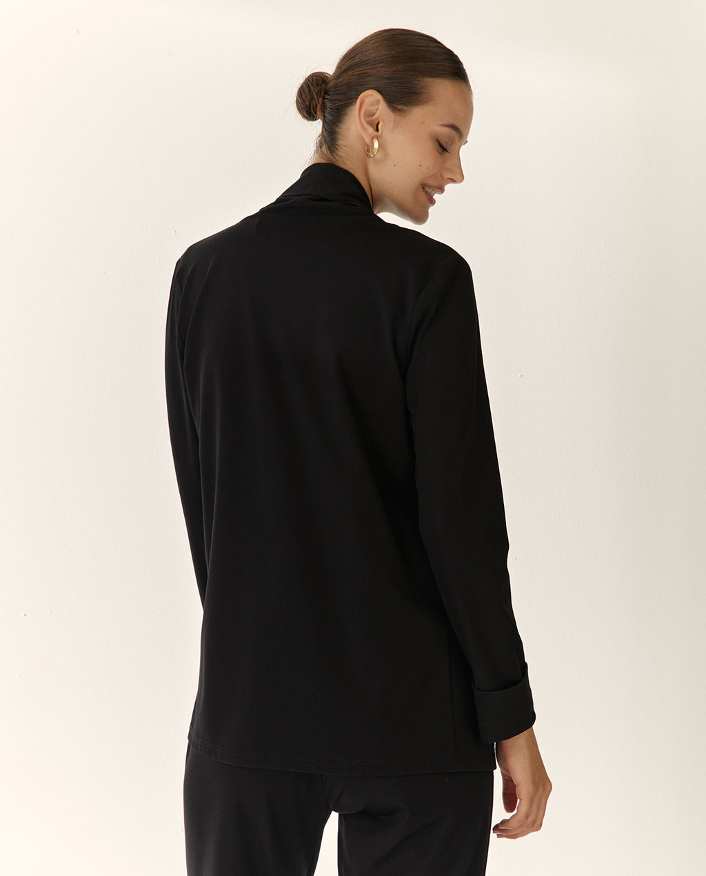 Chaqueta de mujer punto liso manga larga