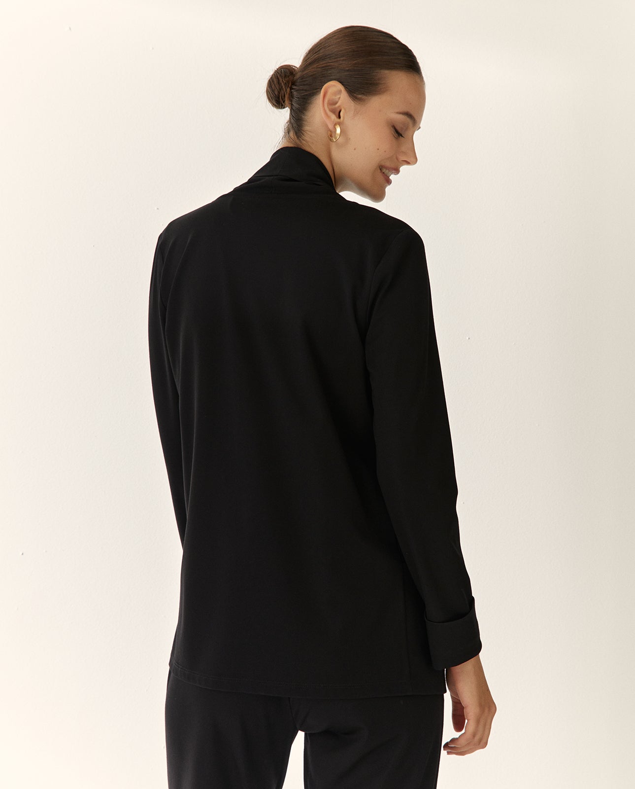 Chaqueta de mujer punto liso manga larga