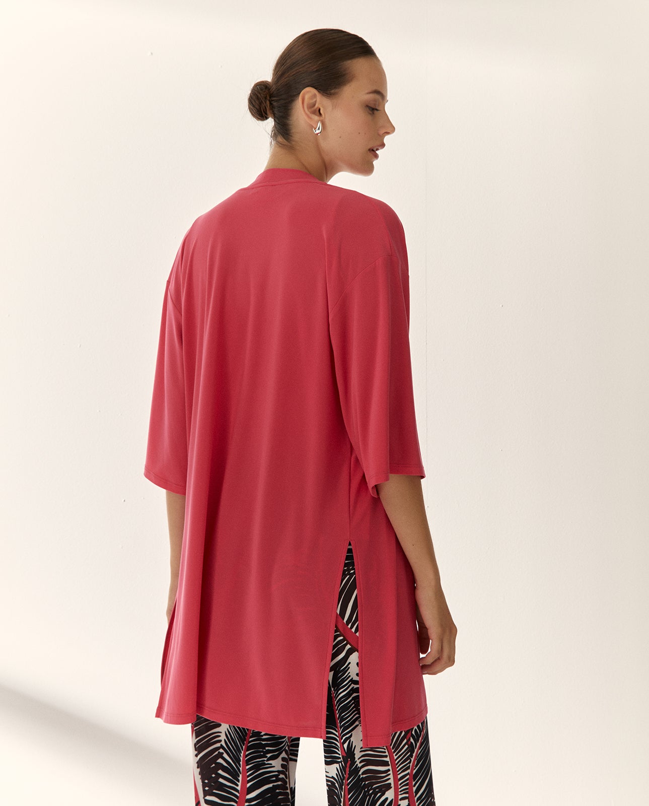 Chaqueta de mujer en punto liso manga francesa