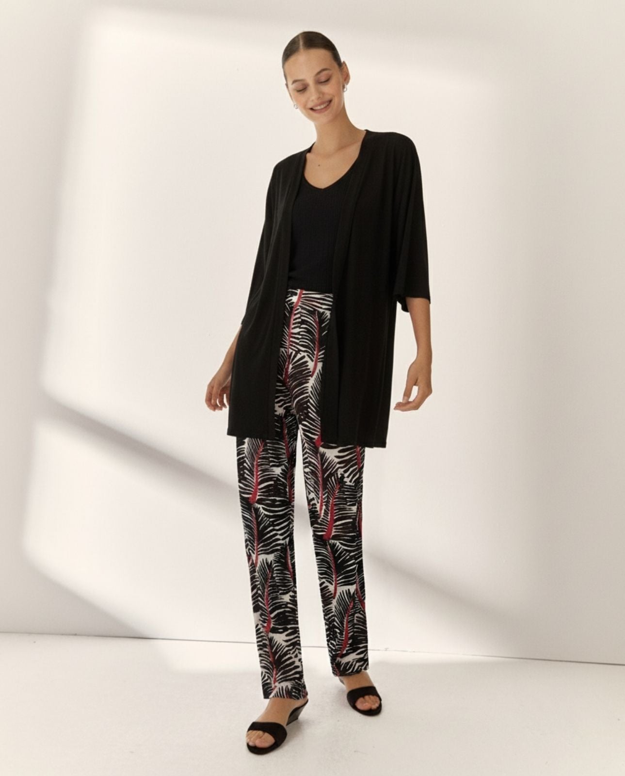 Chaqueta de mujer en punto liso manga francesa