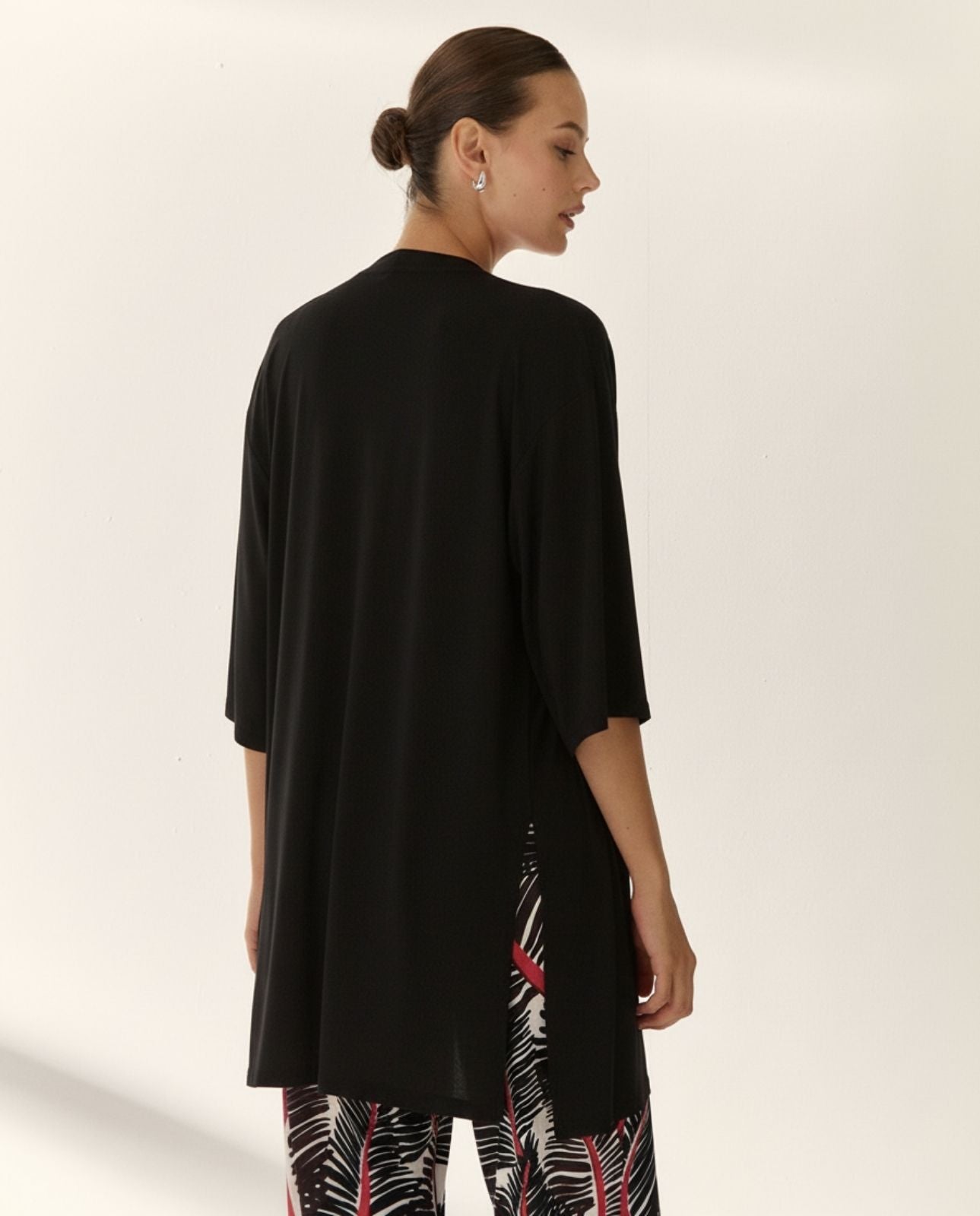 Chaqueta de mujer en punto liso manga francesa